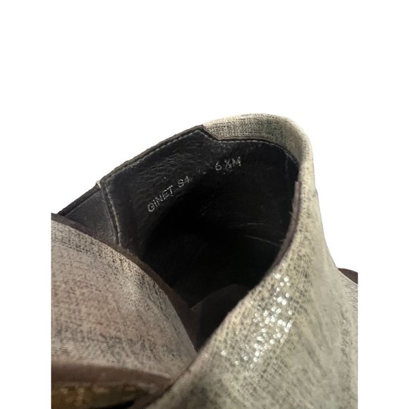 Donald J Pliner Metallic Studded Peep Toe Heeled Mules Size 6.5M - Picture 7 of 8